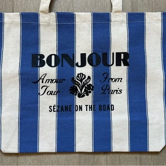 Sezane NWOT Amour Tour From Paris Tote Bag - Picture 3 of 5